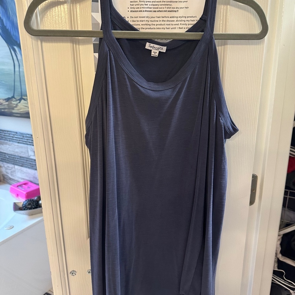 Soma Slate Blue Women's cold shoulder Top. Soft